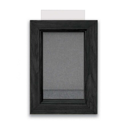 United Visual Products Indoor Enclosed Combo Board, 72"x36", Black Frame/Grey & Ultramarine UVCB7236B-GREY-ULTMAR